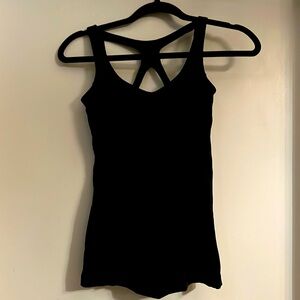 Black lululemon workout top